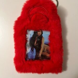 Red Furry Phone Case with Image